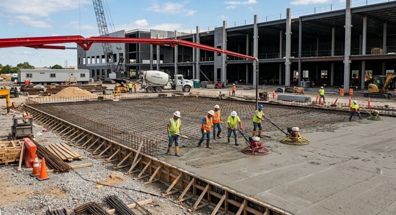 Commercial Slab Installation in Fort Washington, PA