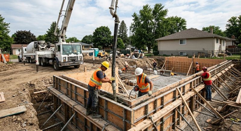 Foundation Wall Pouring in Doylestown, PA